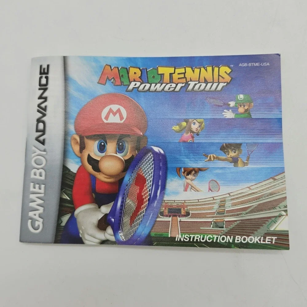 GBA Mario Tennis Power Tour Nintendo GameBoy Advance MANUAL ONLY